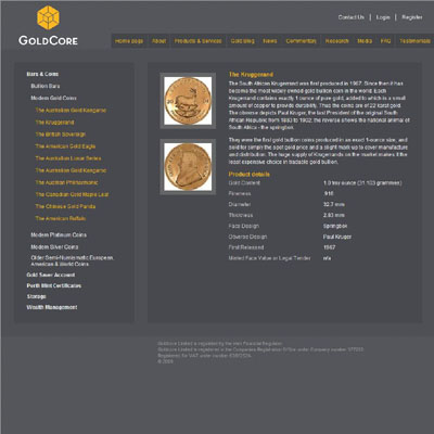 Goldcore Ltd goldcore.com Krugerrands Page